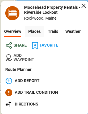 Moosehead Property Rentals - Riverside Lookout
